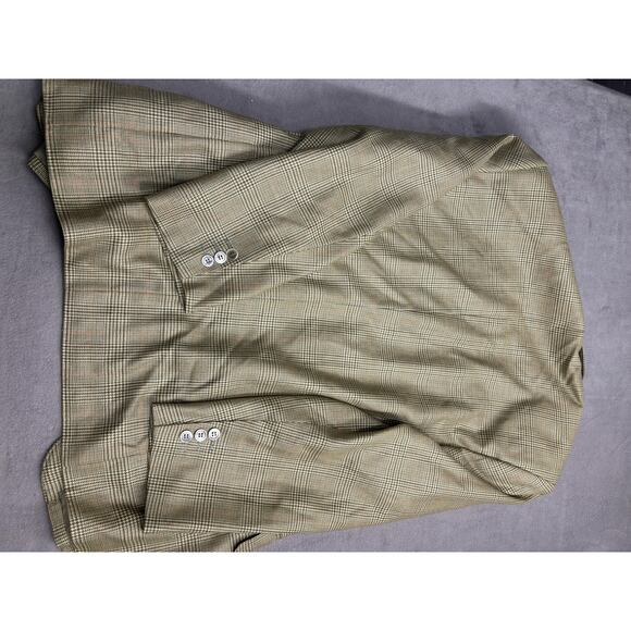 Loro Piana Blazer Mens 42 Green Plaid Cashmere Wool Silk Made Italy Sport Coat - Picture 10 of 10